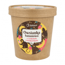 Zdrowa Żywność Zamiennik Śniadania KruKam Owsianka bananowa z czekoladą i truskawkami 66g