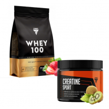 Zestaw Trec Nutrition Pokochaj Pompę Gold Core Line Whey 100 + Creatine Sport Kiwi 900g + 300g