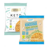 Zestaw Frank&Oli Keto Ciastko Kokos & Orzech Nerkowca + Miękkie Ciasteczko Kokosowe z Migdałem 50g