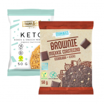 Zestaw Frank&Oli Brownie Miękkie Ciasteczko + Keto Ciastko Kokos & Orzech Nerkowca 50g