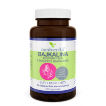 Adaptogeny Tarczyca Bajkalska MEDVERITA Bajkalina 85% ekstrakt z tarczycy bajkalskiej 60kaps