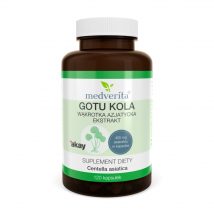 Wsparcie Witalności MEDVERITA Gotu Kola ekstrakt 20% 120kaps