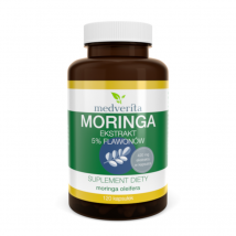Wsparcie Wątroby Moringa Olejodajna MEDVERITA Moringa 5% Flawonów 120kaps
