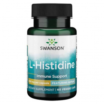 Wsparcie Odporności Histydyna Swanson AjiPure L-Histidine 500mg 60vkaps