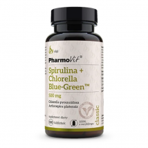 Wsparcie Odporności Pharmovit Spirulina+Chlorella 500mg 180tab