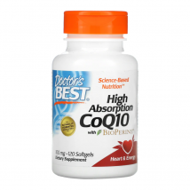 Zdrowe Serce Koenzym Q10 Doctor's Best CoQ10 BioPerine 100mg 120vcaps