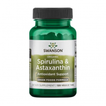 Detoks i Antyoksydanty Swanson Spirulina & Astaxanthin 120vtabs