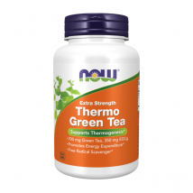 Odchudzanie Zielona Herbata NOW Thermo Green Tea Extra Strenght 90vcaps