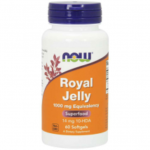 Wsparcie Odporności Now Foods Royal Jelly 1000mg Equivalency 60softgels