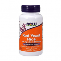 Wsparcie Odporności i Krążenia NOW Red Yeast Rice with CoQ10 600mg 60vcaps