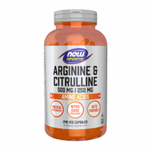 Układ Krążenia Arginina Now Sport Arginine & Citrulline 500mg/250mg 240kaps