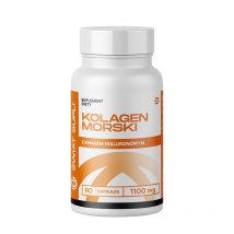 Wsparcie Włosów, Skóry, Paznokci Świat Supli Kolagen Morski+Kwas Hialuronowym 90cap