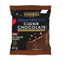 Ciastka i przekąski Dietetyczne Frank&oli High Prot Cookie Choco Peanuts Caramel 50g