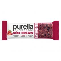 Baton Węglowodanowy Purella Superfoods Baton Wiśnia Truskawka 40g