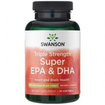 Kwasy Tłuszczowe Omega 3 Swanson Triple Strength Super EPA&DHA 900mg 60softgels