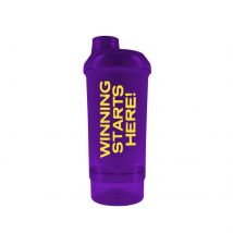 Akcesoria 6PAK Nutrition Shaker Winning Starts Here Purple 500+150ml