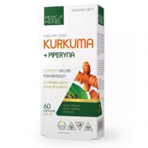 Układ Pokarmowy Medica Herbs Kurkuma + Piperyna 60kaps