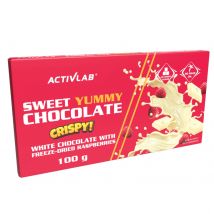 Zdrowa Żywność Czekolada Activlab Sweet Yummy Chocolate Crispy 100g Biała czekolada Malina
