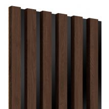 Lattes MDF sur panneau 275x30 cm - Noyer