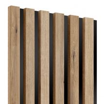 Lattes MDF sur panneau 275x30 cm - Chêne artisanal