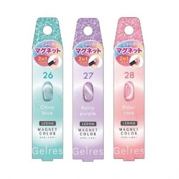 Beauty World - Gelres Base In Color Gel Magnet Color 1026 China Blue - 5g