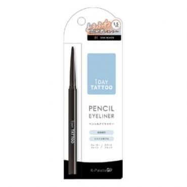 K-Palette - 1 Day Tattoo Pencil Eyeliner 01 Silk Black