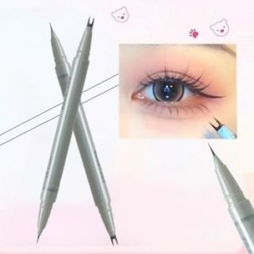 GELLA'S - Ultra-Fine Dual End 2 Claw Liquid Eyeliner - 2 Colors #Y01 Grayish black + black