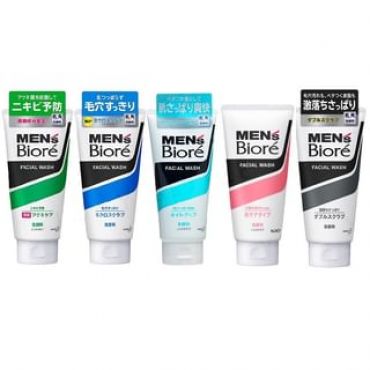 Kao - Men's Biore Facial Wash Deep Oil Clear - 130g