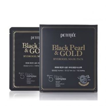 PETITFEE - Black Pearl & Gold Hydrogel Mask Pack 5pcs 32g x 5pcs
