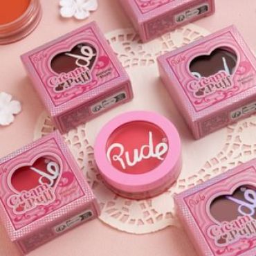 Rude Cosmetics - Cream Puff Natural Blush - 6 Colors Red Velvet - 6g