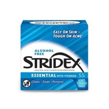 STRIDEX - Essential with Vitamins Salicylic Acid 1% Soft Touch Pads 55 pcs