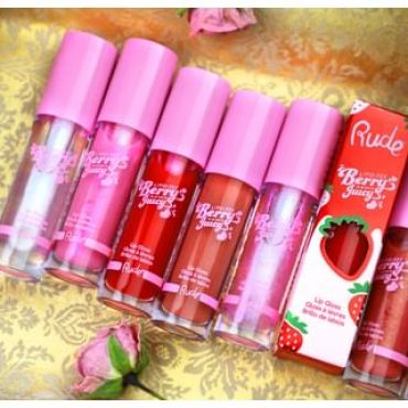 Rude Cosmetics - Berry Juicy Lip Gloss - 5 Colors Pixie Pink - 4g