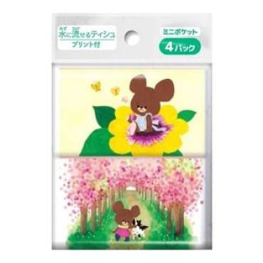 DAIREI - The Bears' School Mini Pocket Tissue 4 pcs
