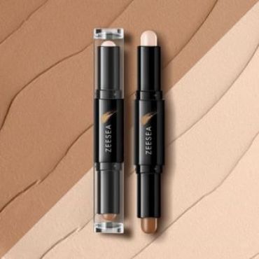 ZEESEA - Dual-ended Highlighter Contour Stick - 2 Colors #01 Fair Skin Tone - 2.4g*2