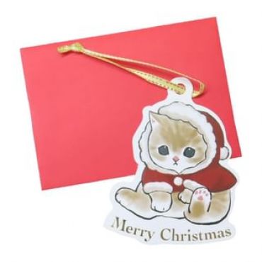 mofusand Mini Christmas Card (Coat) 65 x 90mm