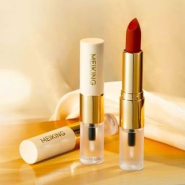 MEIKING - New Matt Long-Lasting Lipstick - 3 Colors #04 Milk apricot - 3.5g+3g