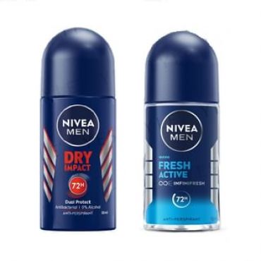 NIVEA - Men 48H Deodorant Roll On Fresh Active - 50ml