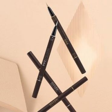 IMAGIC - Long Lasting Duo Eyeliner (Matte / Shine) - 2 Shades #1 White Matte / Silver Shine - 0.8ml