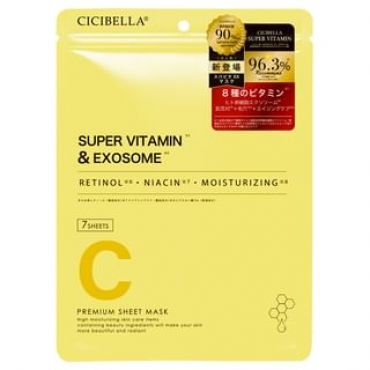 CICIBELLA - Premium Sheet Mask Super Vitamin & Exosome 7 pcs