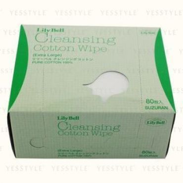 Suzuran - Lily Bell Cleansing Cotton Wipe Extra Large 80 pcs