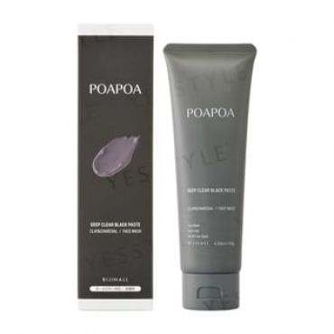 BIJINALL - POAPOA Deep Clear Black Paste Clay & Charcoal Fash Wash 121g