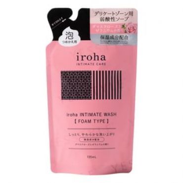 iroha INTIMATE CARE - Intimate Wash Foam Type Damask Rose and Geranium Refill 135ml
