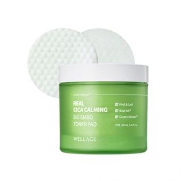 WELLAGE - Real Cica Calming Big Embo Toner Pad 70 pads