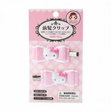 Hello Kitty Quilt Ribbon Hair Clip (Set of 2) 6 x 2.5cm