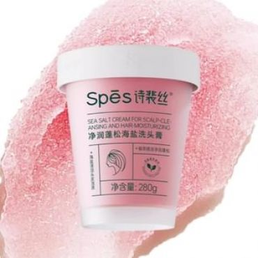 Spes - Fluffing Moisturizing Sea Salt Shampoo #Pink - 280g