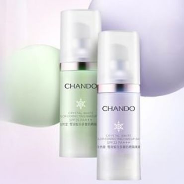 CHANDO - Crystal White Color Correcting Makeup Base SPF 32 PA+++ - 2 Types Light Green (SPF 35 PA+++) - 30ml