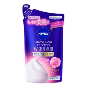 Nivea Japan - Cream Care Double Rich Moisture Body Wash French Garden Rose - 340ml Refill