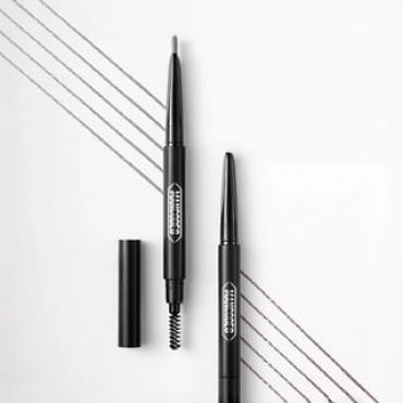 MANCODES - Natural Dual-Ended Eyebrow Pen - 2 Colors Natual Black - 0.24g