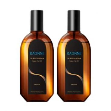 RAONNE - Black Argan Vegan Hair Oil Jumbo Duo Set 250ml x 2 pcs