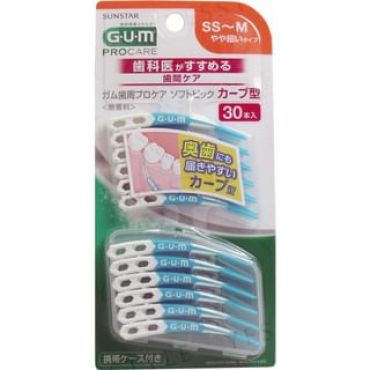 Sunstar - Disposable Plastic Gum Periodontal Pro Care Soft Pick Curve Type SS-M 30 pcs